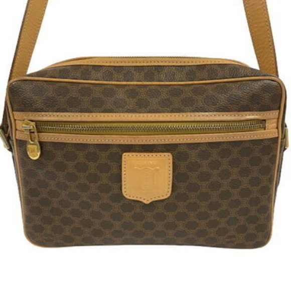 Celine Leather Macadam Bag Brown B Shoulder - Picture 1 of 1
